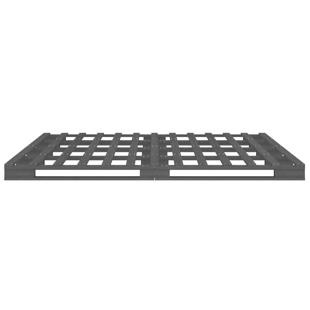 Sängynrunko harmaa 135x190 cm täysi mänty 4FT6 Double - Sisustajankoti.fi