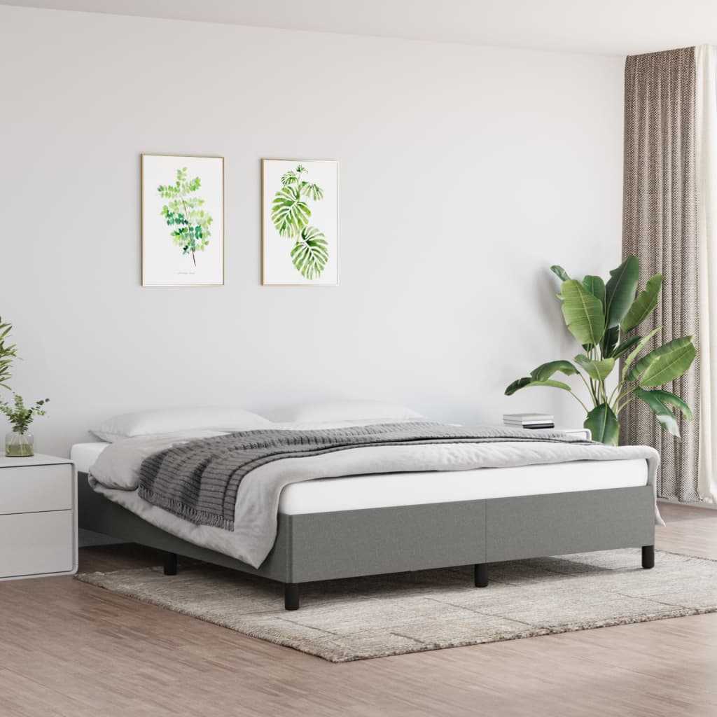 Sängynrunko tummanharmaa 180x200 cm 6FT Super King kangas - Sisustajankoti.fi