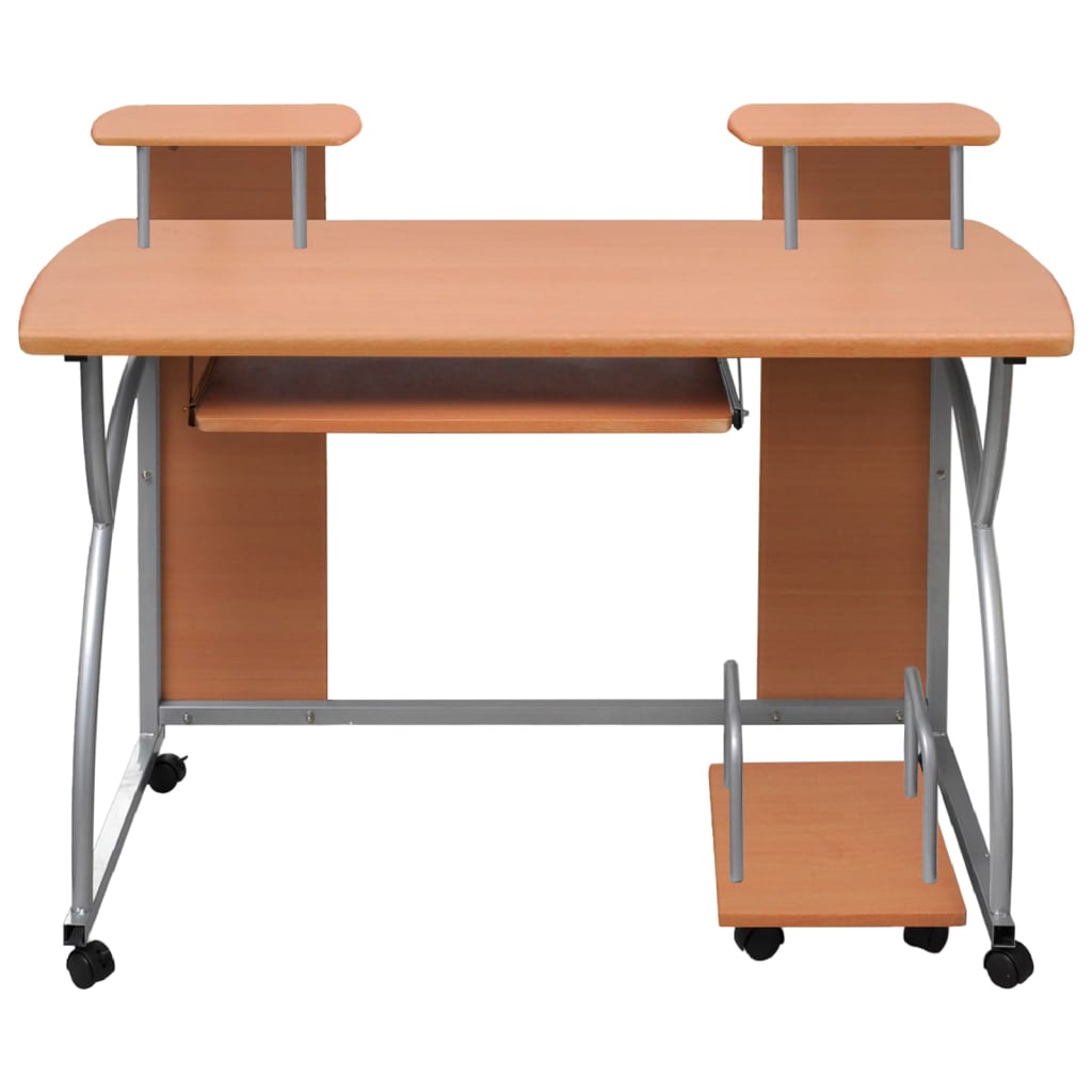 Tietokonepöytä ruskea 110x52x88,5 cm tekninen puu - Sisustajankoti.fi