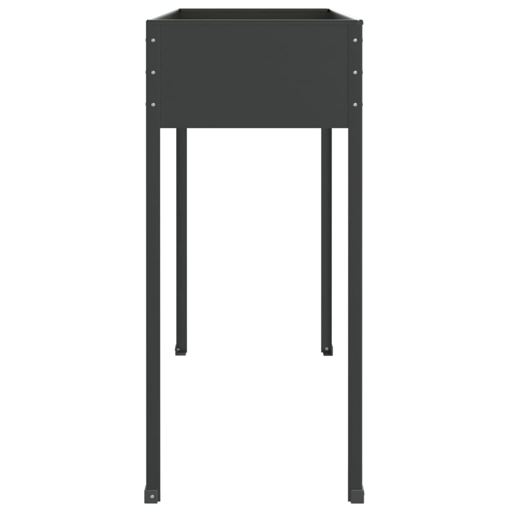 Kukkalaatikko antrasiitti 100,5x40,5x90 cm galvanoitu teräs - Sisustajankoti.fi
