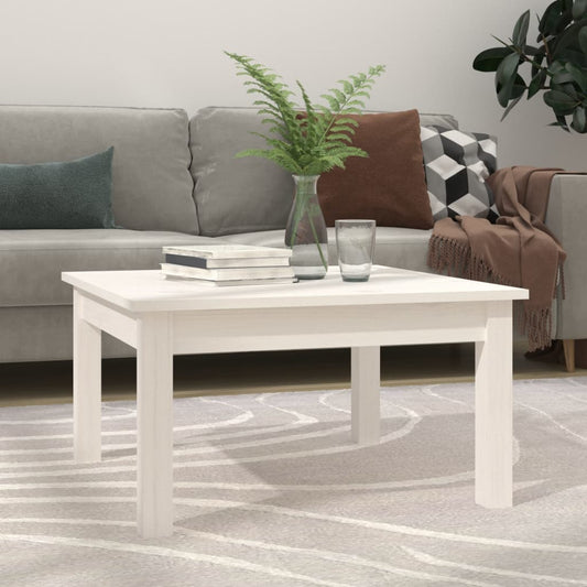 Sohvapöytä valkoinen 55x55x30 cm täysi mänty - Sisustajankoti.fi