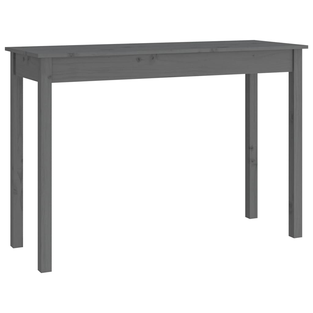 Konsolipöytä harmaa 110x40x75 cm täysi mänty - Sisustajankoti.fi