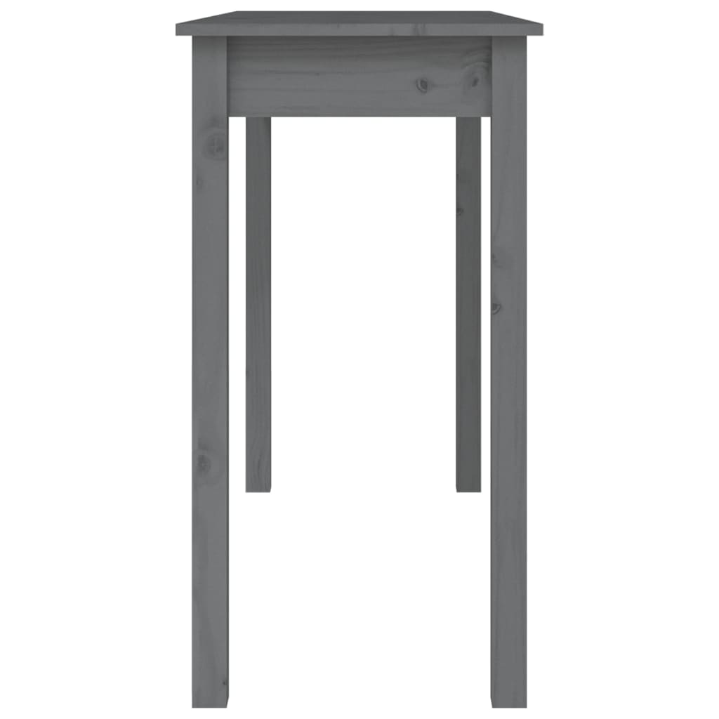 Konsolipöytä harmaa 110x40x75 cm täysi mänty - Sisustajankoti.fi