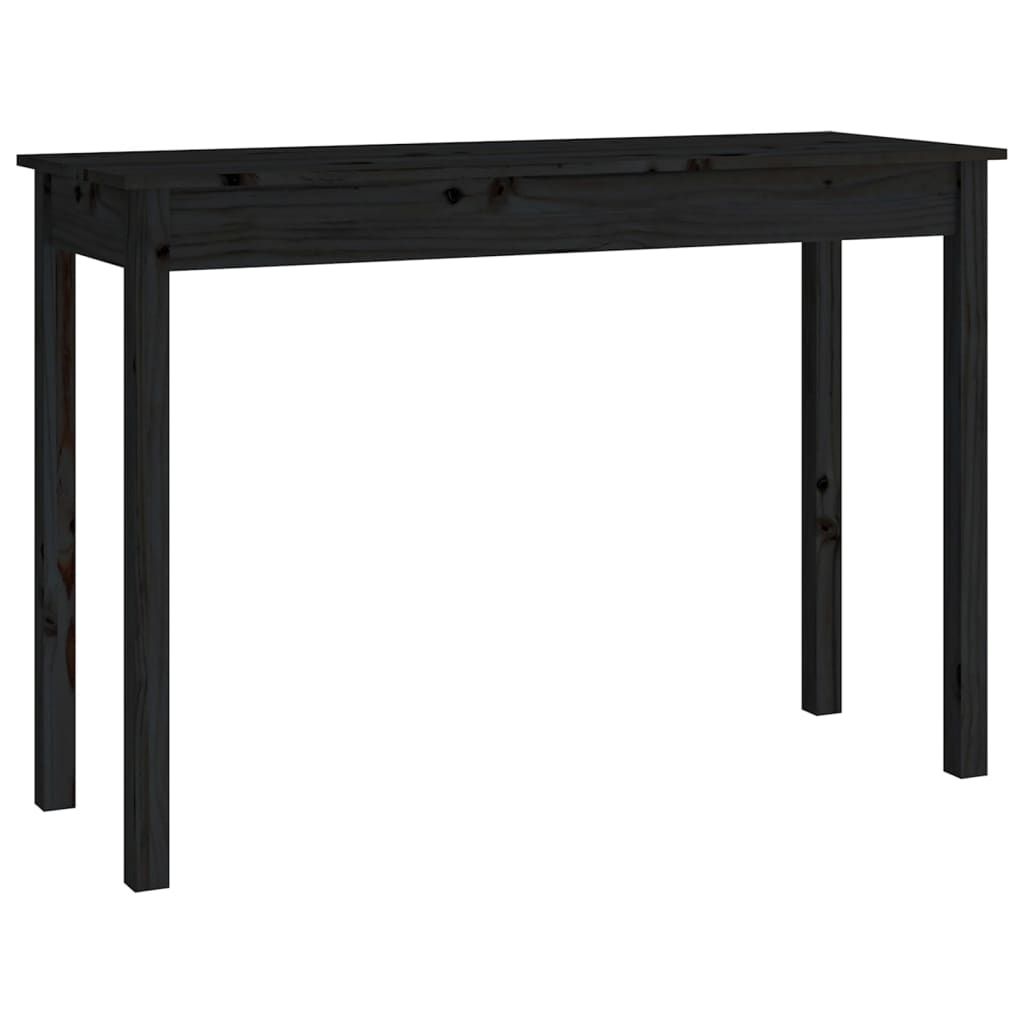 Konsolipöytä musta 110x40x75 cm täysi mänty - Sisustajankoti.fi