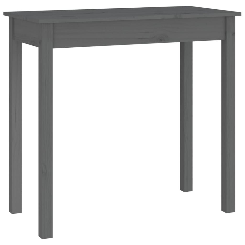 Konsolipöytä harmaa 80x40x75 cm täysi mänty - Sisustajankoti.fi