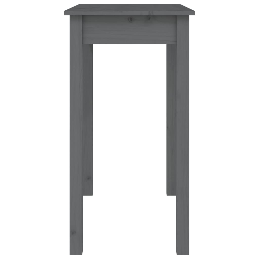Konsolipöytä harmaa 80x40x75 cm täysi mänty - Sisustajankoti.fi