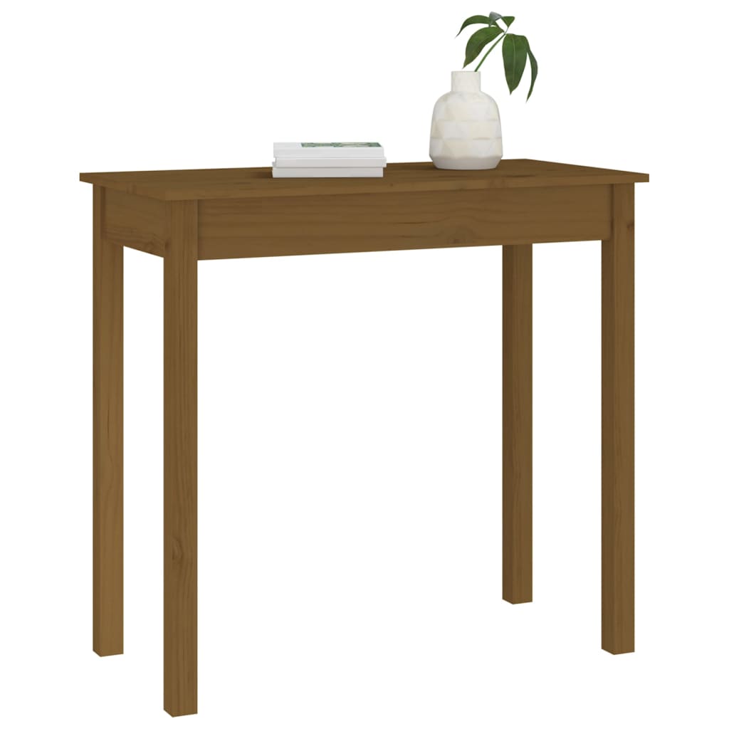 Konsolipöytä hunajanruskea 80x40x75 cm täysi mänty - Sisustajankoti.fi