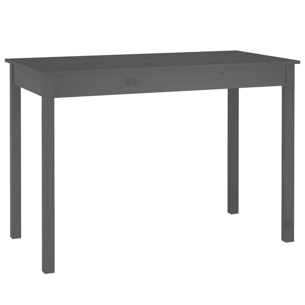 Ruokapöytä harmaa 110x55x75 cm täysi mänty - Sisustajankoti.fi