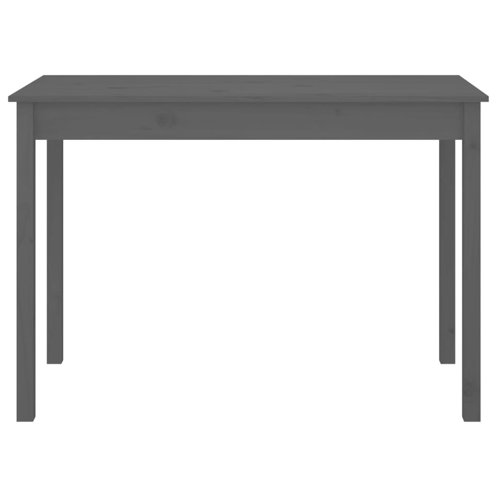 Ruokapöytä harmaa 110x55x75 cm täysi mänty - Sisustajankoti.fi