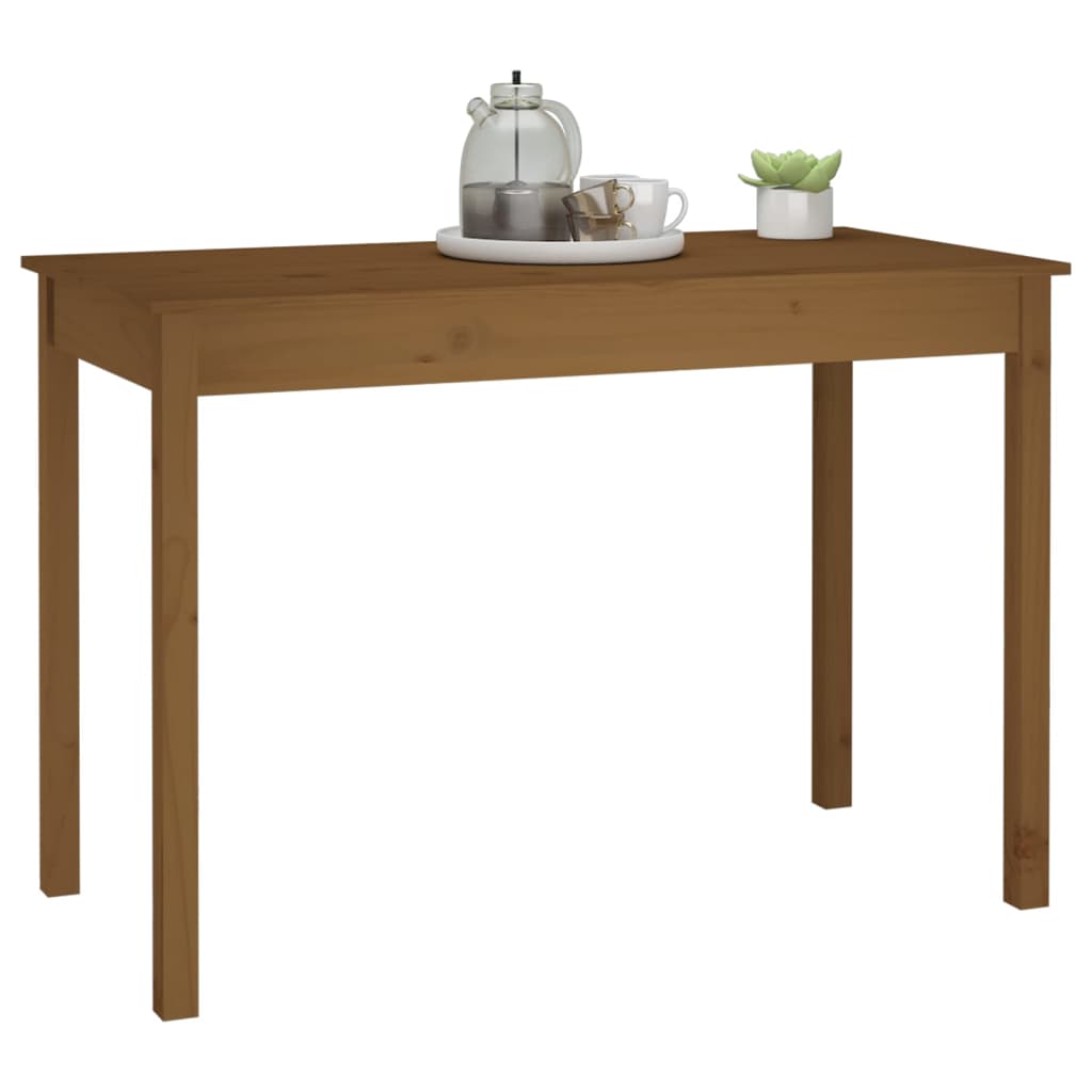 Ruokapöytä hunajanruskea 110x55x75 cm täysi mänty - Sisustajankoti.fi