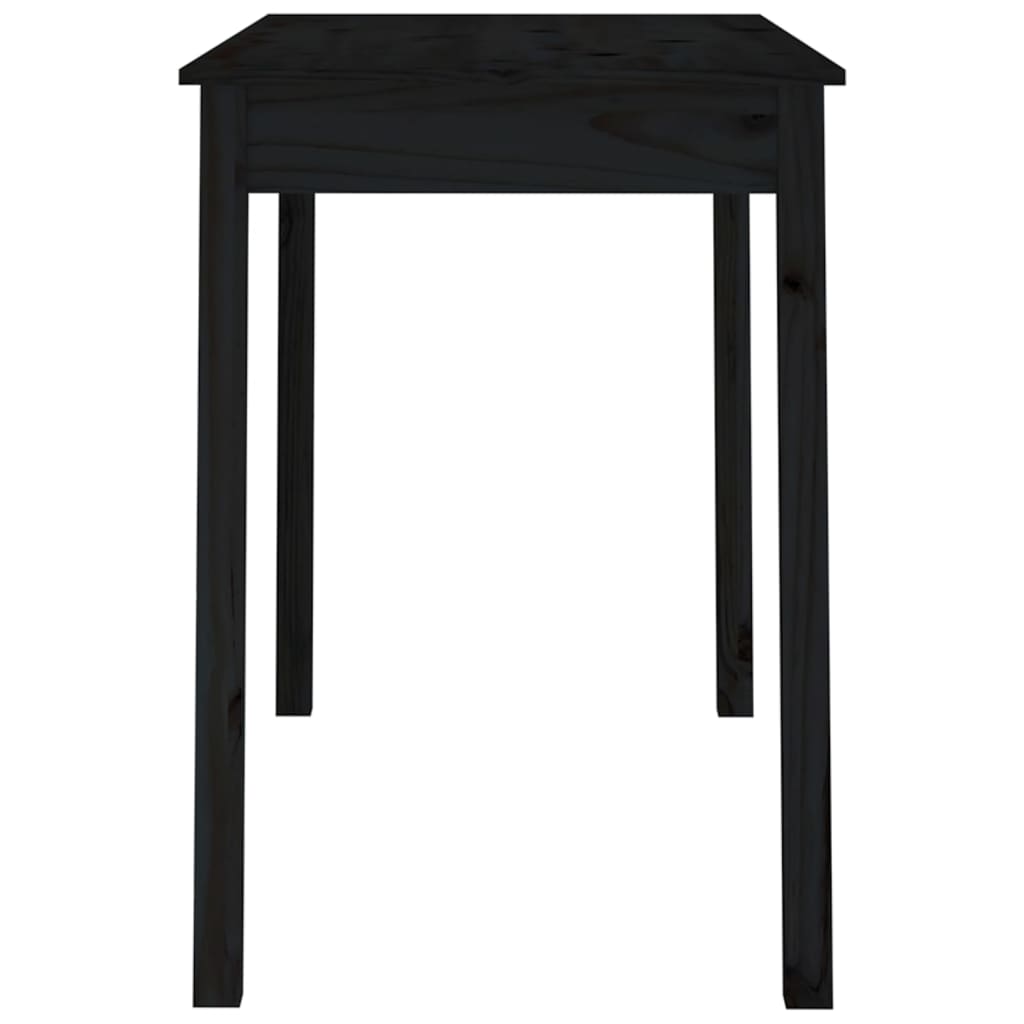 Ruokapöytä musta 110x55x75 cm täysi mänty - Sisustajankoti.fi