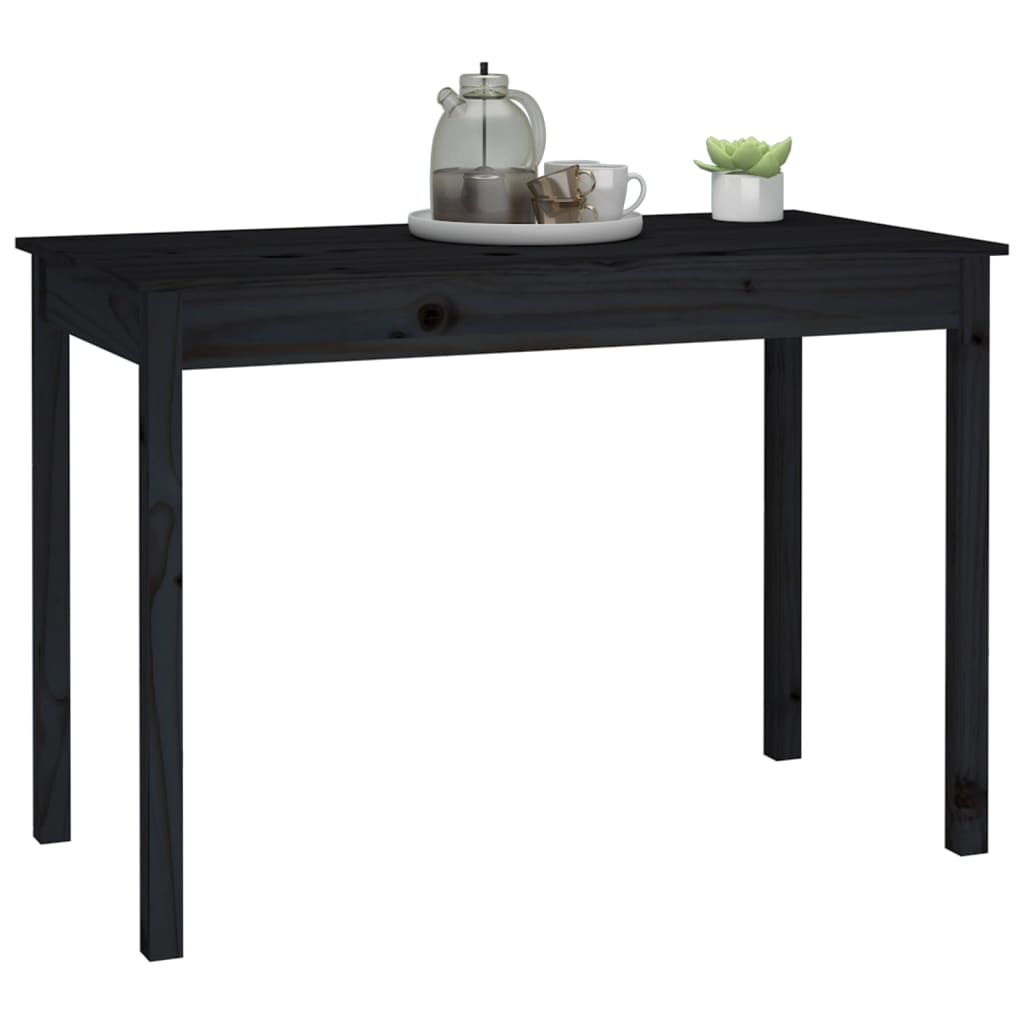 Ruokapöytä musta 110x55x75 cm täysi mänty - Sisustajankoti.fi