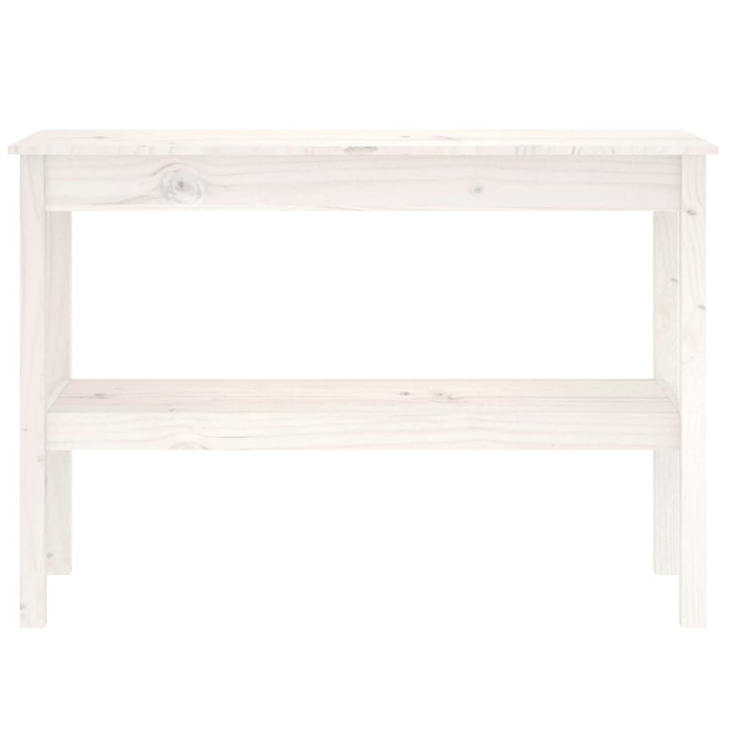 Konsolipöytä valkoinen 110x40x75 cm täysi mänty - Sisustajankoti.fi