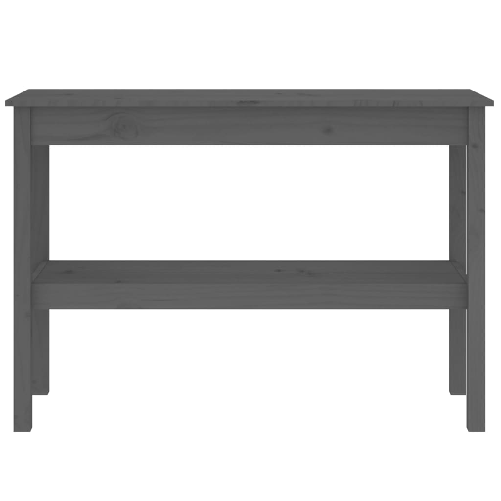 Konsolipöytä harmaa 110x40x75 cm täysi mänty - Sisustajankoti.fi