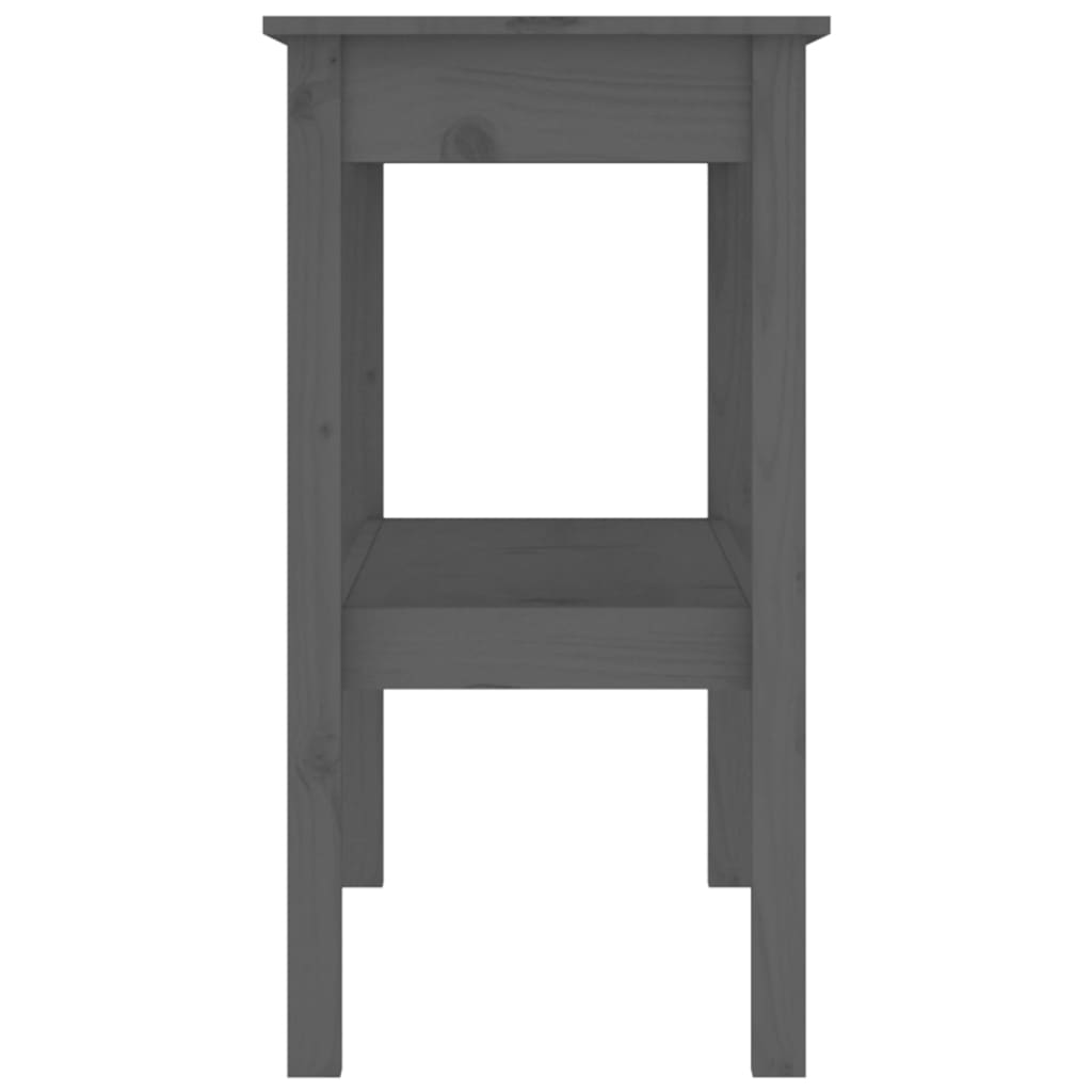 Konsolipöytä harmaa 110x40x75 cm täysi mänty - Sisustajankoti.fi