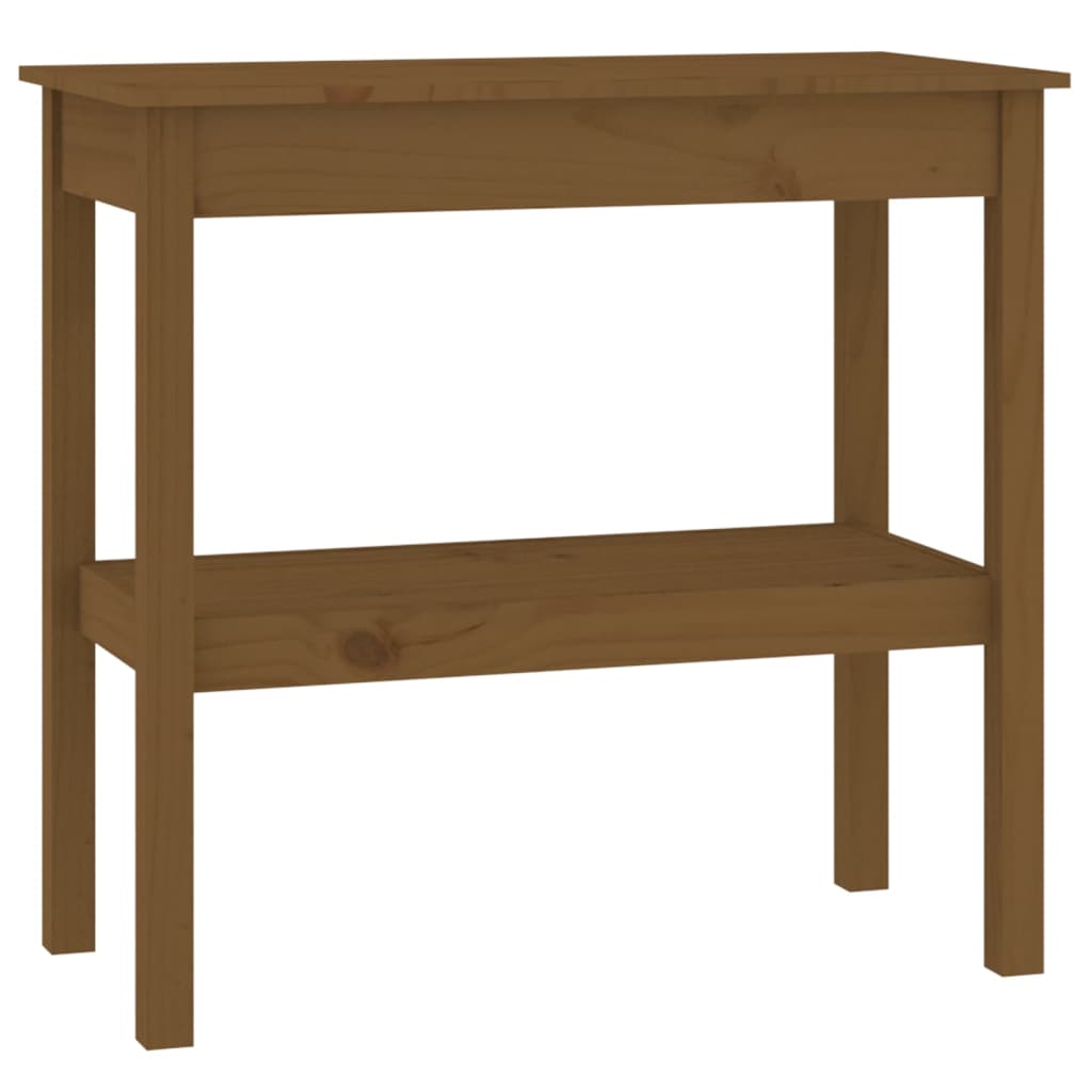 Konsolipöytä hunajanruskea 80x40x75 cm täysi mänty - Sisustajankoti.fi