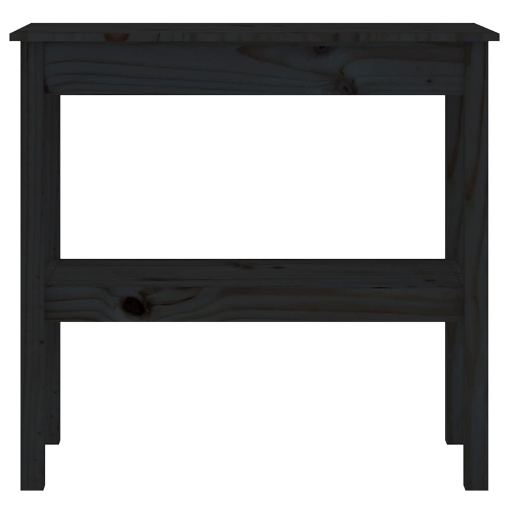 Konsolipöytä musta 80x40x75 cm täysi mänty - Sisustajankoti.fi