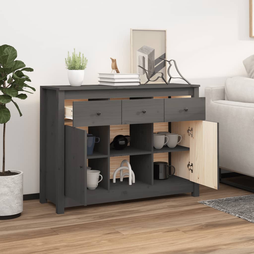 Senkki harmaa 100x35x74,5 cm täysi mänty - Sisustajankoti.fi
