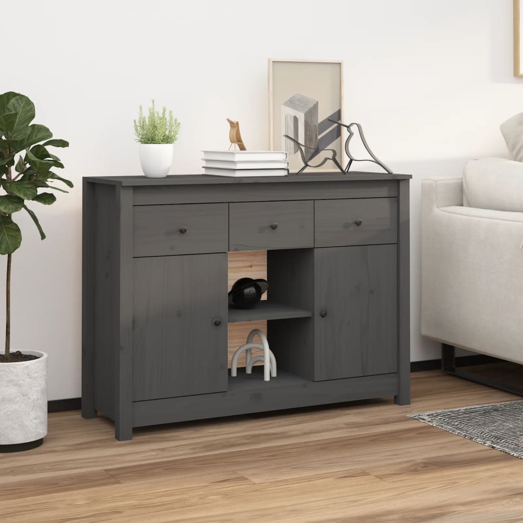 Senkki harmaa 100x35x74,5 cm täysi mänty - Sisustajankoti.fi