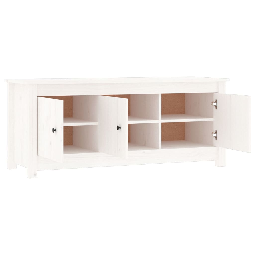 Kenkäkaappi valkoinen 110x38x45,5 cm täysi mänty - Sisustajankoti.fi