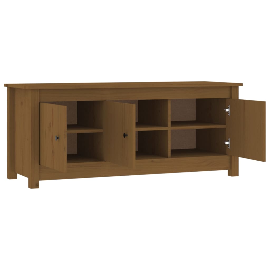 Kenkäkaappi hunajanruskea 110x38x45,5 cm täysi mänty - Sisustajankoti.fi