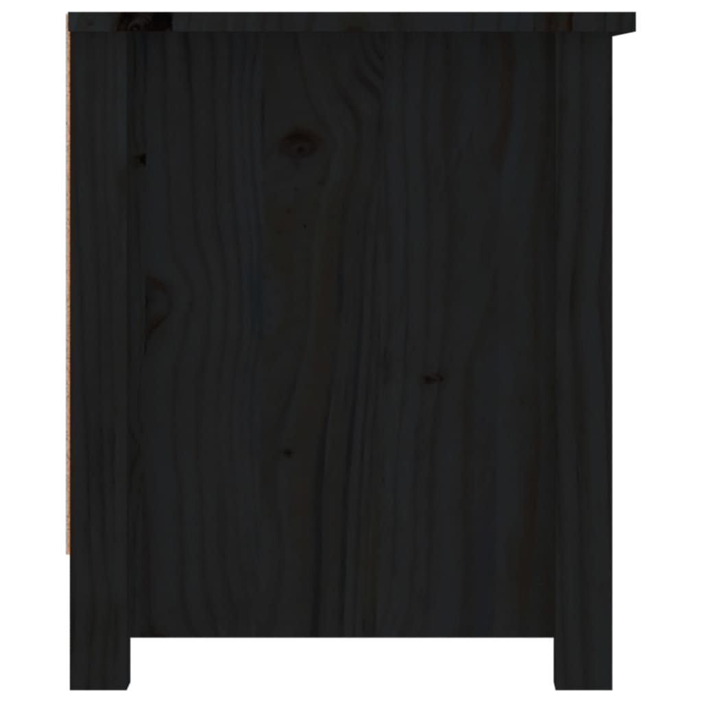 Kenkäkaappi musta 110x38x45,5 cm täysi mänty - Sisustajankoti.fi