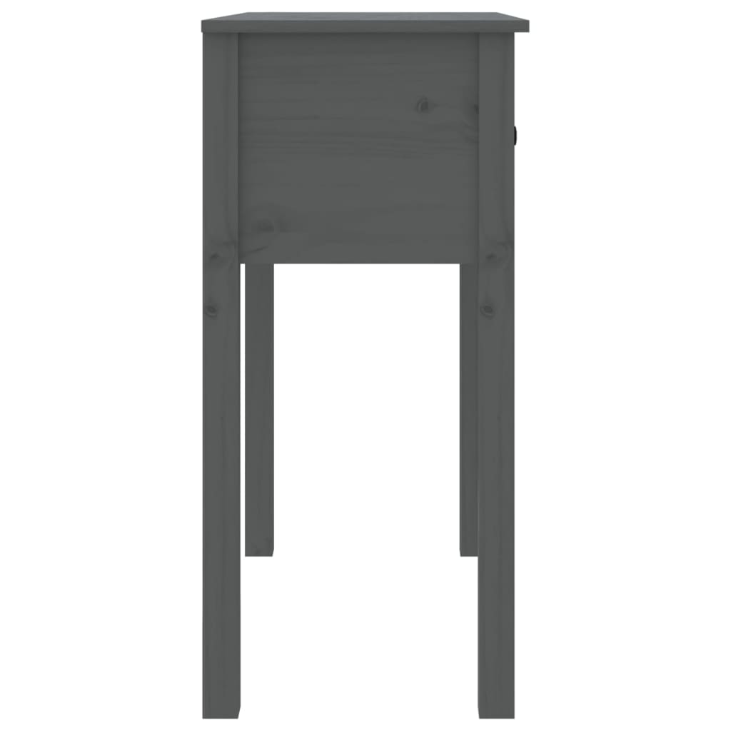 Konsolipöytä harmaa 70x35x75 cm täysi mänty - Sisustajankoti.fi