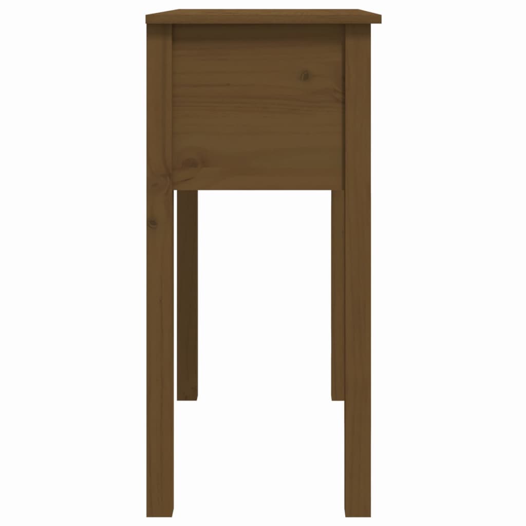 Konsolipöytä hunajanruskea 70x35x75 cm täysi mänty - Sisustajankoti.fi