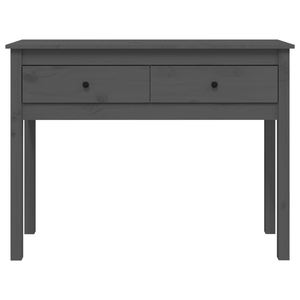 Konsolipöytä harmaa 100x35x75 cm täysi mänty - Sisustajankoti.fi