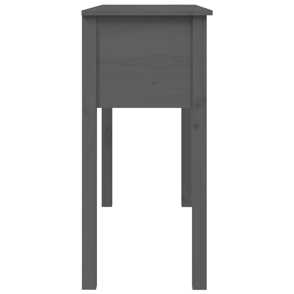 Konsolipöytä harmaa 100x35x75 cm täysi mänty - Sisustajankoti.fi