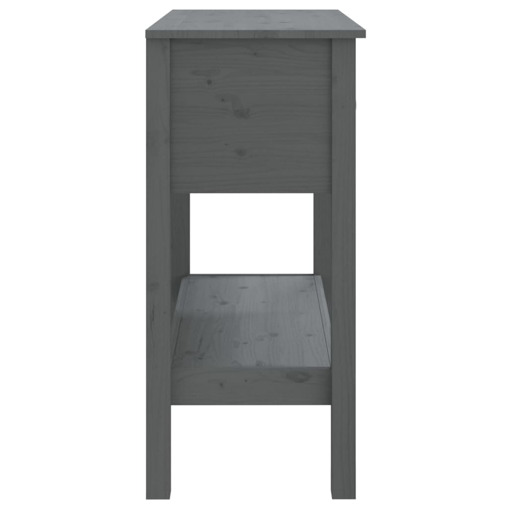 Konsolipöytä harmaa 75x35x75 cm täysi mänty - Sisustajankoti.fi