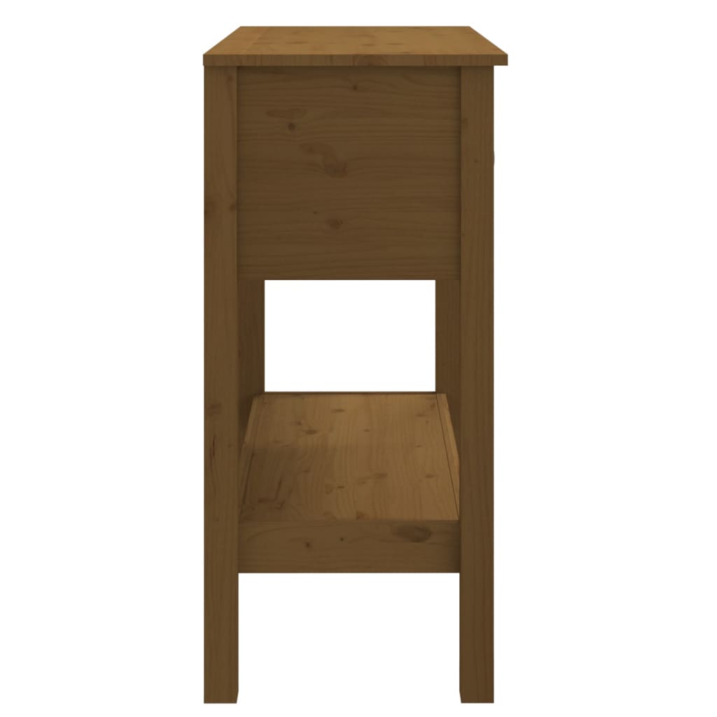 Konsolipöytä hunajanruskea 75x35x75 cm täysi mänty - Sisustajankoti.fi