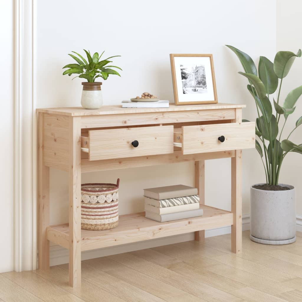 Konsolipöytä 100x35x75 cm täysi mänty - Sisustajankoti.fi