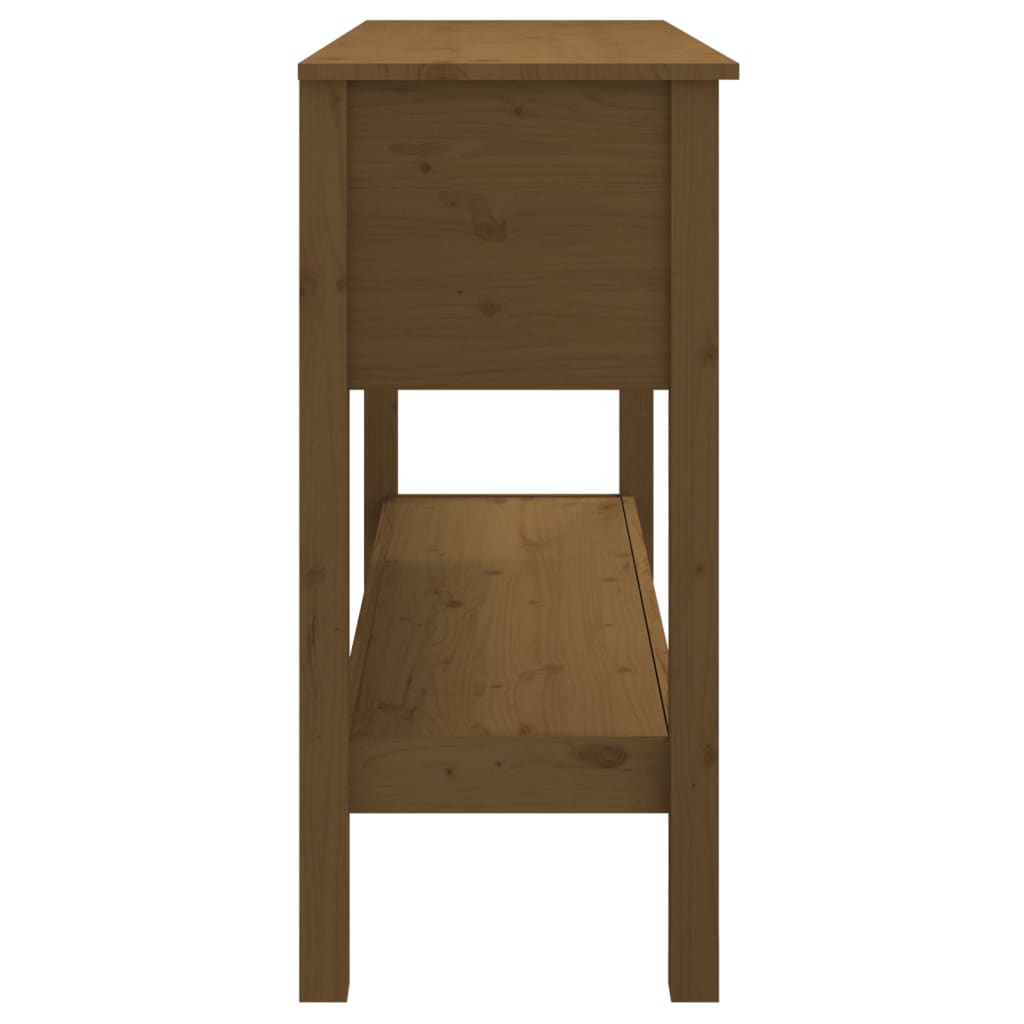Konsolipöytä hunajanruskea 100x35x75 cm täysi mänty - Sisustajankoti.fi