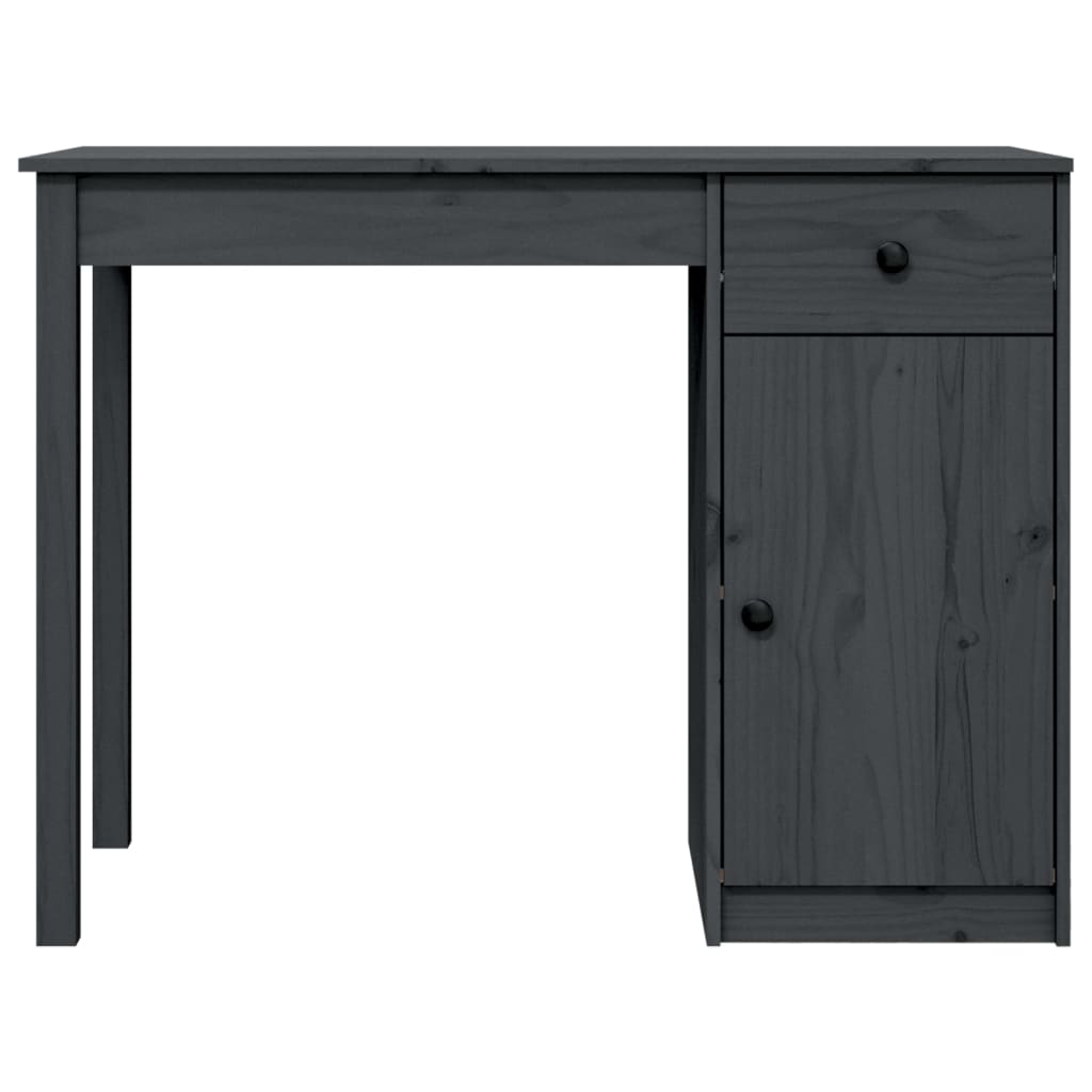 Työpöytä harmaa 100x50x75 cm täysi mänty - Sisustajankoti.fi