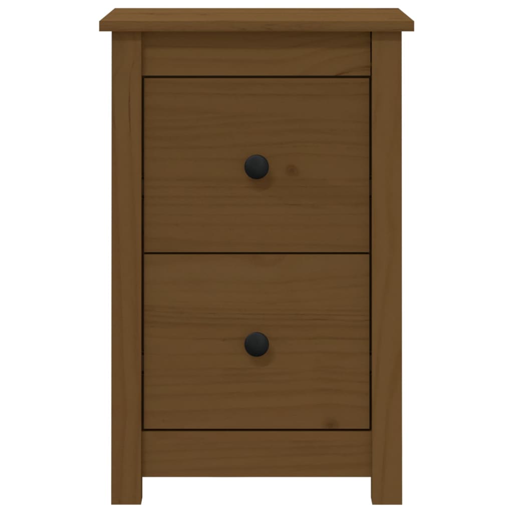 Yöpöydät 2 kpl hunajanruskea 40x35x61,5 cm täysi mänty - Sisustajankoti.fi