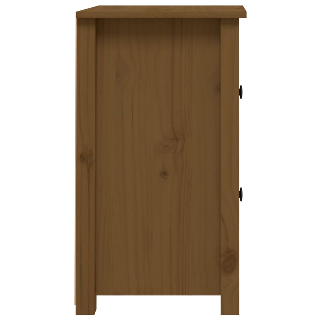 Yöpöydät 2 kpl hunajanruskea 40x35x61,5 cm täysi mänty - Sisustajankoti.fi