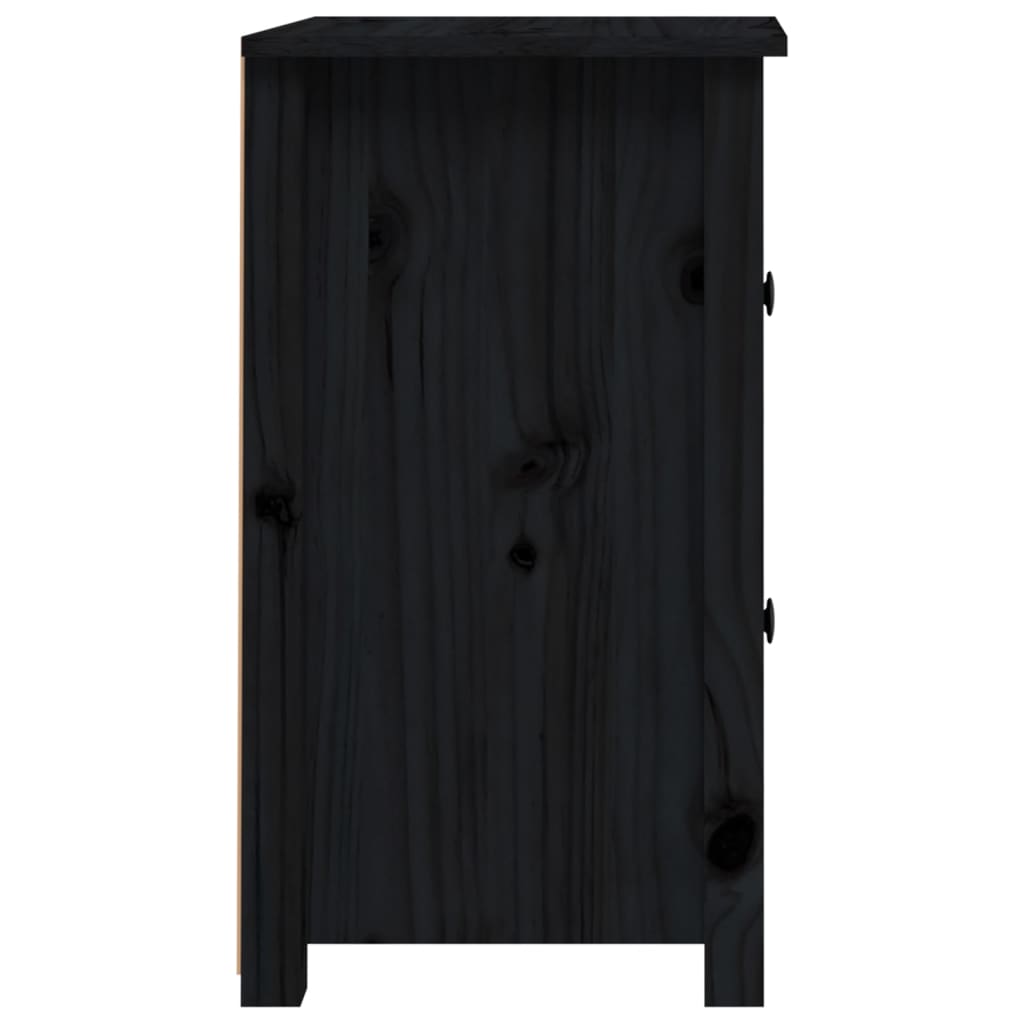 Yöpöydät 2 kpl musta 40x35x61,5 cm täysi mänty - Sisustajankoti.fi