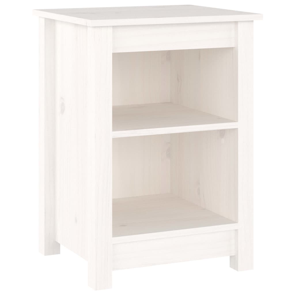 Yöpöydät 2 kpl valkoinen 40x35x55 cm täysi mänty - Sisustajankoti.fi