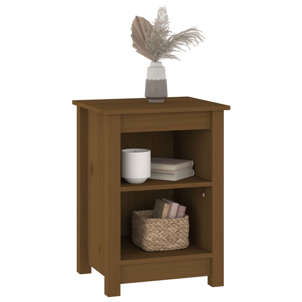 Yöpöydät 2 kpl hunajanruskea 40x35x55 cm täysi mänty - Sisustajankoti.fi