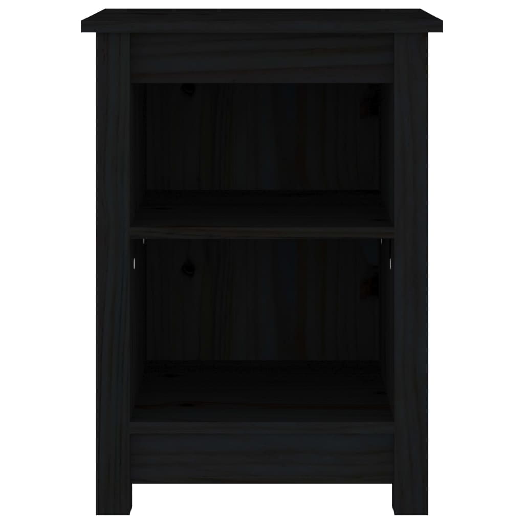 Yöpöydät 2 kpl musta 40x35x55 cm täysi mänty - Sisustajankoti.fi