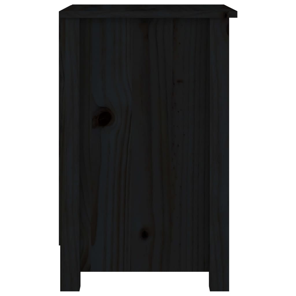 Yöpöydät 2 kpl musta 40x35x55 cm täysi mänty - Sisustajankoti.fi
