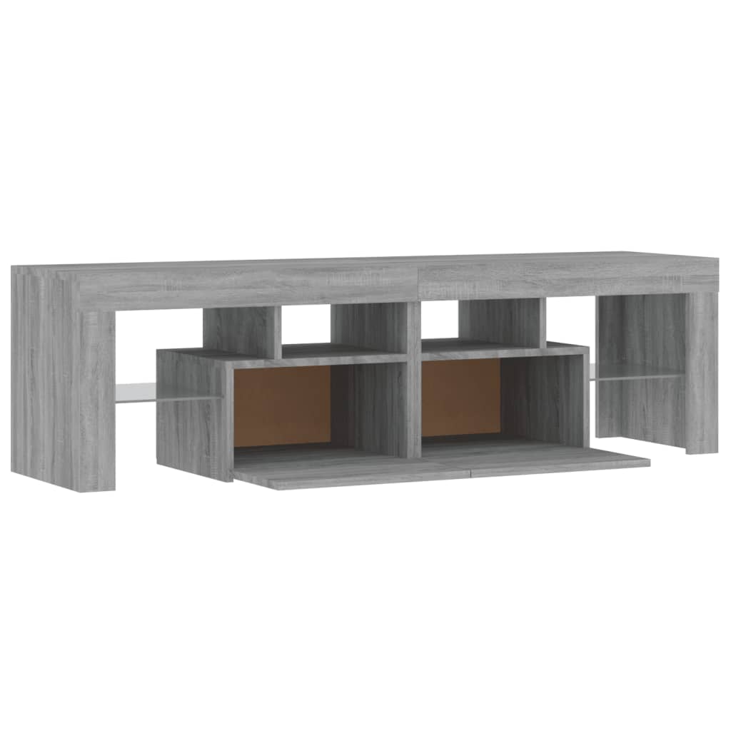 TV-taso LED-valoilla harmaa Sonoma 140x36,5x40 cm - Sisustajankoti.fi
