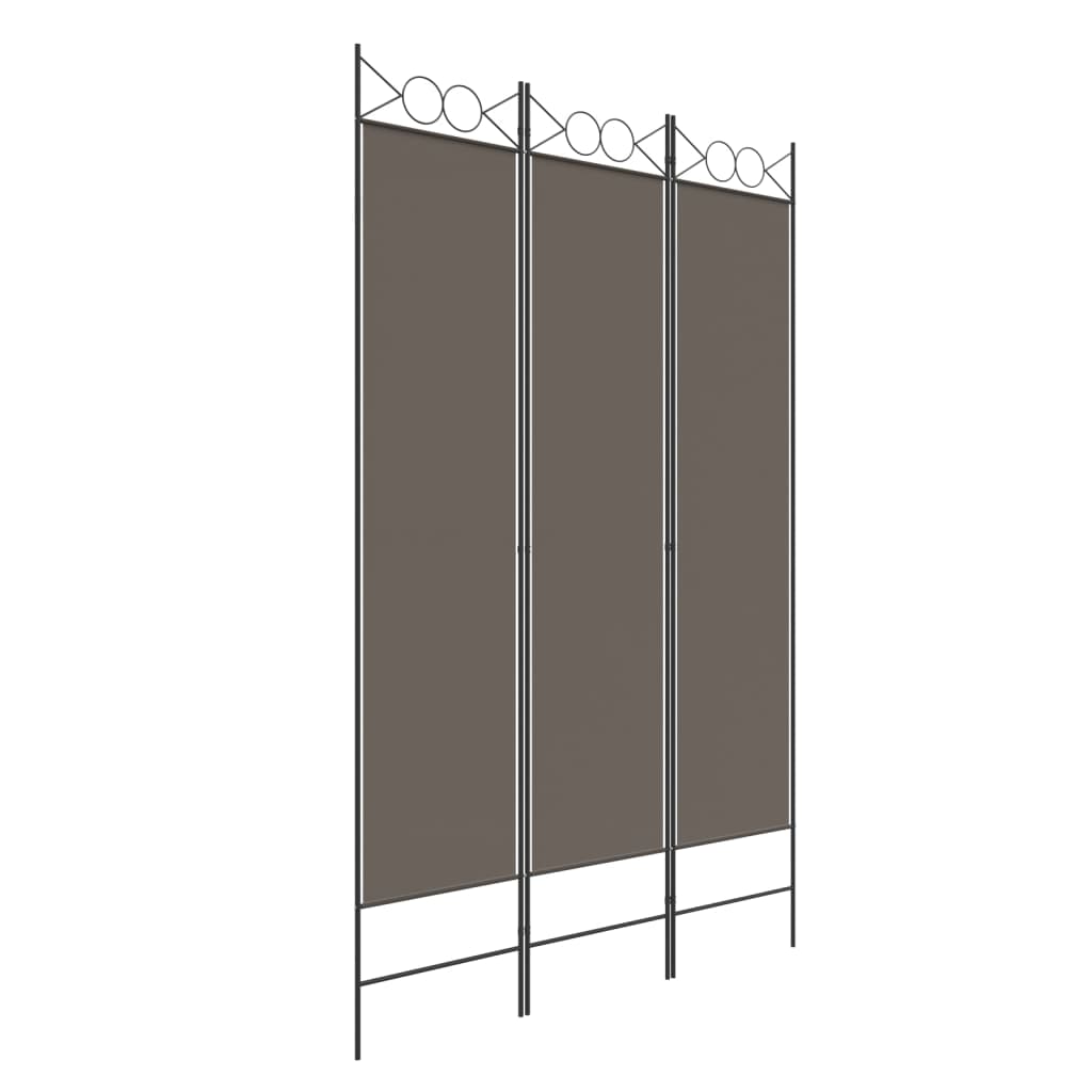 3-paneelinen Tilanjakaja antrasiitti 120x200 cm kangas - Sisustajankoti.fi