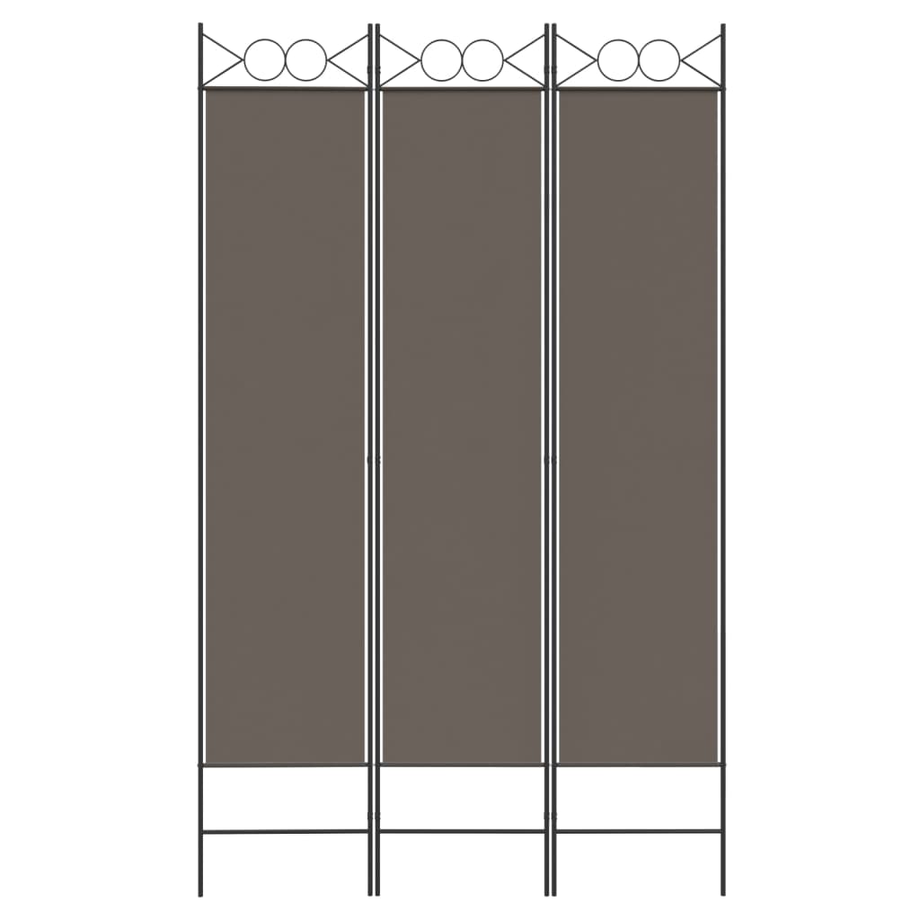 3-paneelinen Tilanjakaja antrasiitti 120x200 cm kangas - Sisustajankoti.fi