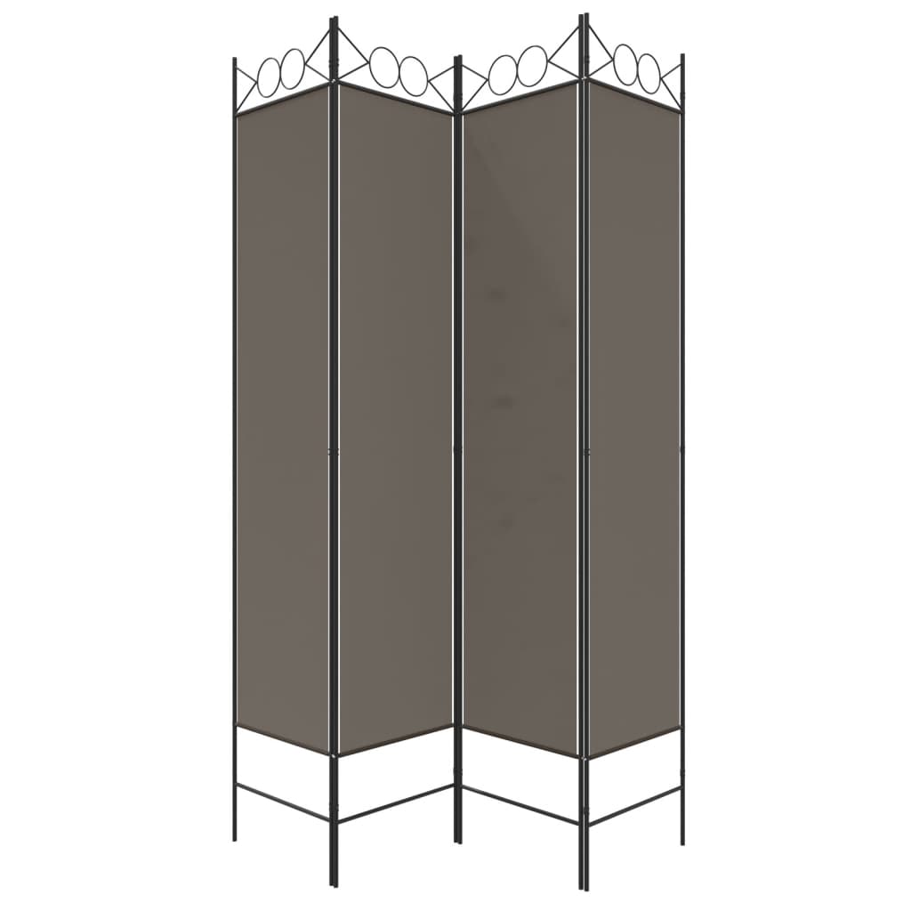 4-paneelinen Tilanjakaja antrasiitti 160x200 cm kangas - Sisustajankoti.fi