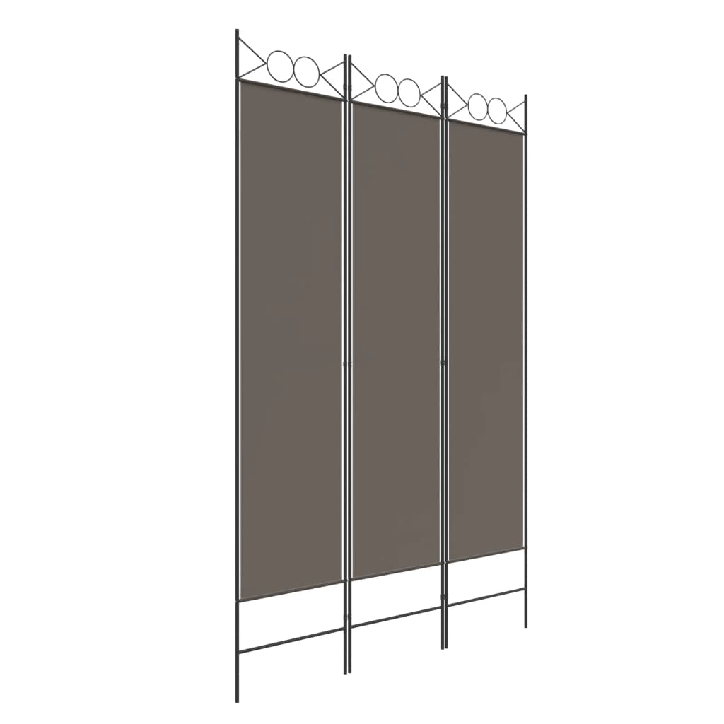 3-paneelinen Tilanjakaja antrasiitti 120x220 cm kangas - Sisustajankoti.fi