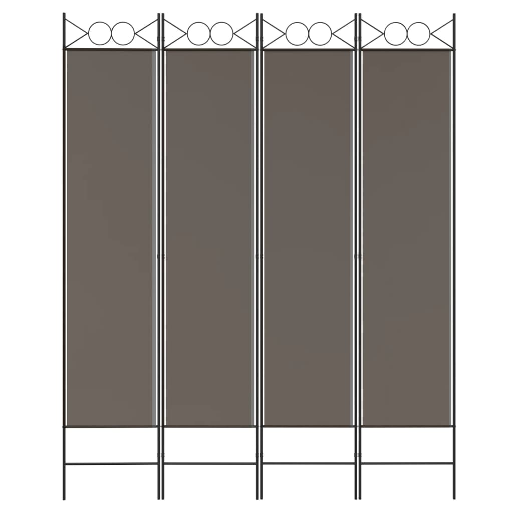 4-paneelinen Tilanjakaja antrasiitti 160x220 cm kangas - Sisustajankoti.fi