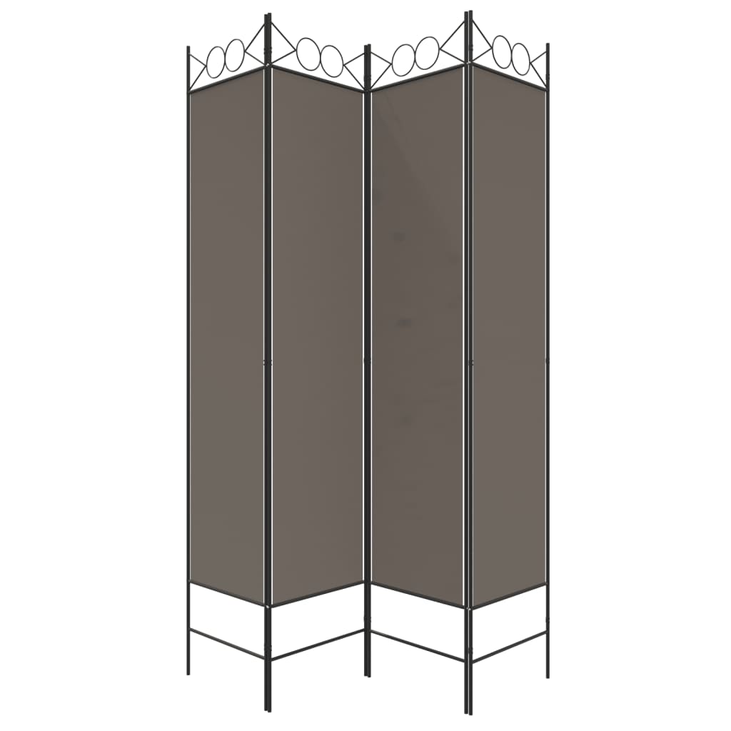 4-paneelinen Tilanjakaja antrasiitti 160x220 cm kangas - Sisustajankoti.fi
