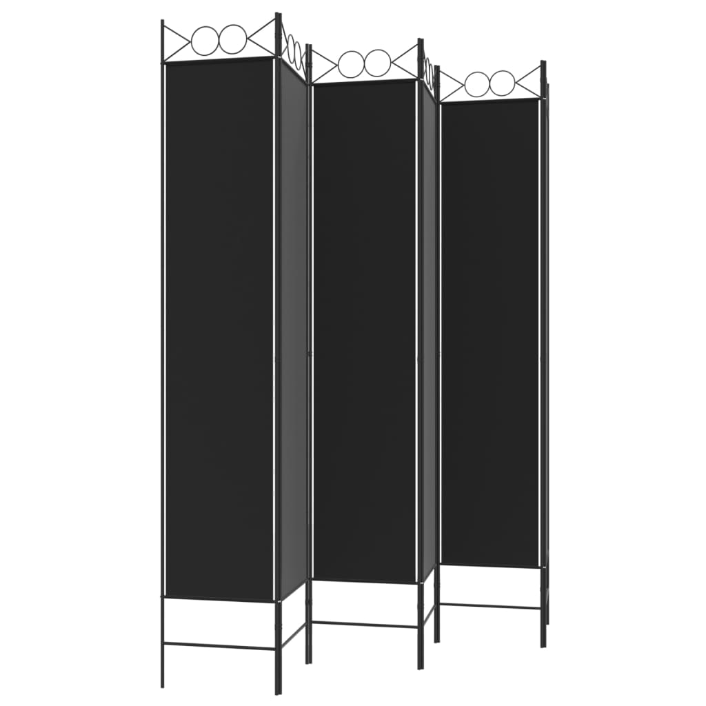 6-paneelinen Tilanjakaja musta 240x220 cm kangas - Sisustajankoti.fi